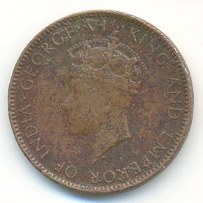 Цейлон 1 цент 1942 год - Король Георг VI (Cu)