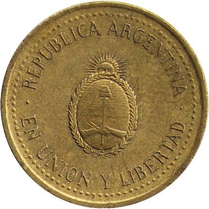 Аргентина 10 сентаво 1992 год