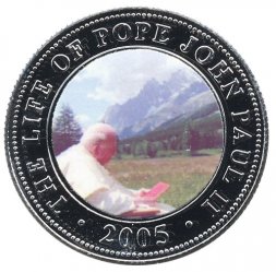 Сомали 250 шиллингов 2005 год - Папа Иоанн Павел II (горные пейзажи)