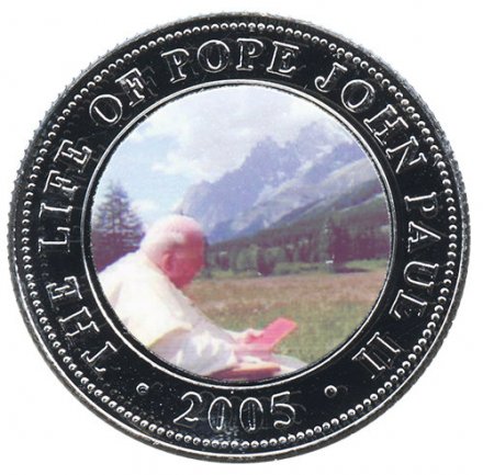 Сомали 250 шиллингов 2005 год - Папа Иоанн Павел II (горные пейзажи)