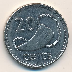 Фиджи 20 центов 1997 год