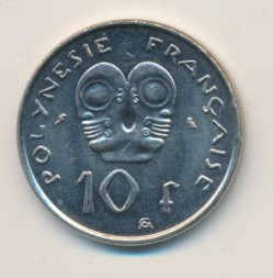 Французская Полинезия 10 франков 1973 год