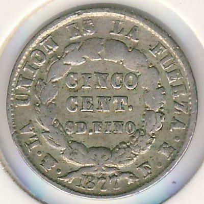 Боливия 5 сентаво 1877 год