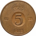 Швеция 5 эре 1960 год