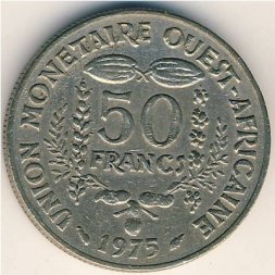 Западная Африка 50 франков 1975 год