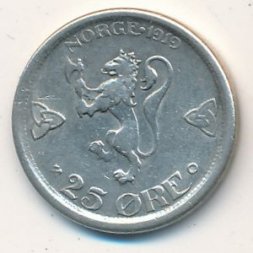 Норвегия 25 эре 1919 год