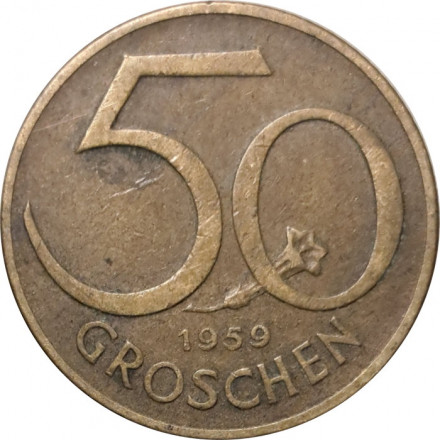 Австрия 50 грошей 1959 год