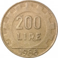 Италия 200 лир 1988 год