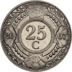 Антильские острова 25 центов 2007 год