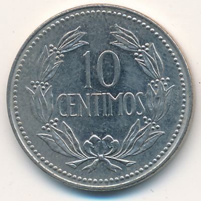 Венесуэла 10 сентимо 1971 год