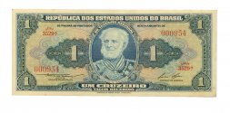 Бразилия 1 крузейрос 1954-1958 год - XF+