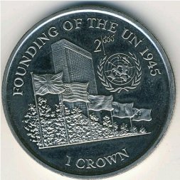 Остров Мэн 1 крона 2000 год