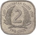 Восточные Карибы 2 цента 1998 год