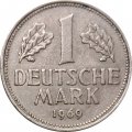 ФРГ 1 марка 1969 год (D)