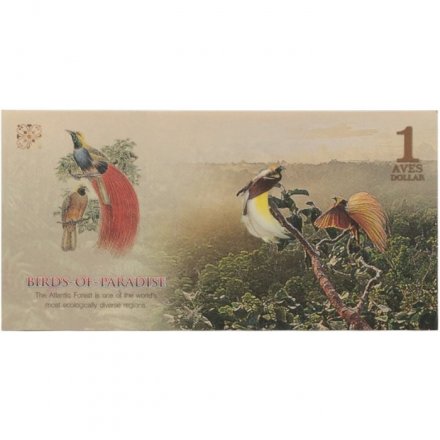 Атлантический лес - 1 доллар 2015 год - Райские птицы - aUNC
