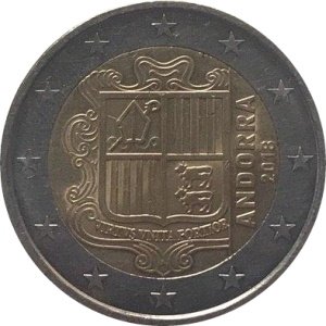 Андорра 2 евро 2018 год