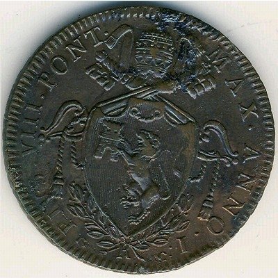 Папская область 1 байоччо 1829 год