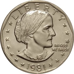 США 1 доллар 1981 год - Сьюзен Энтони (P)
