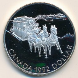 Канада 1 доллар 1992 год