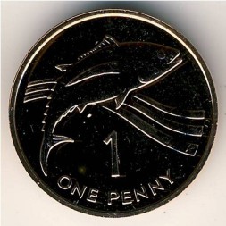 Монета Остров Святой Елены и острова Вознесения 1 пенни 1984 год