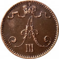 Финляндия 1 пенни 1894 год - Александр III - AU