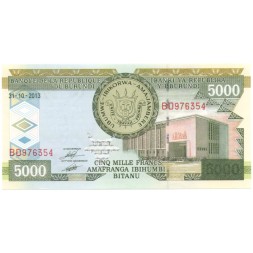 Бурунди 5000 франков 2013 год - UNC
