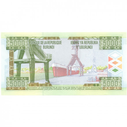 Бурунди 5000 франков 2013 год - UNC
