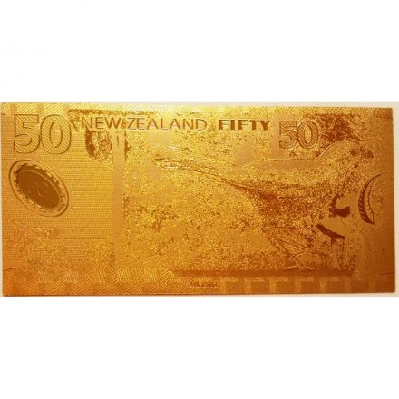 Сувенирная банкнота Новая Зеландия 50 долларов (золотые) - UNC