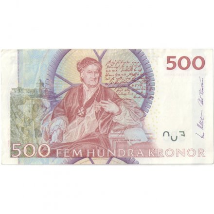 Швеция 500 крон 2002 год - Карл XI - XF