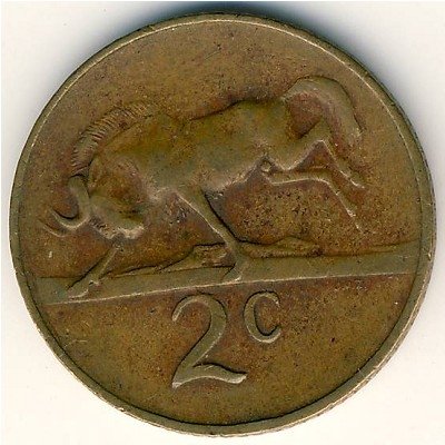 ЮАР 2 цента 1967 год (SUID-AFRIKA)