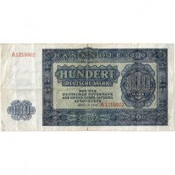 ГДР 100 марок 1948 год - F-VF