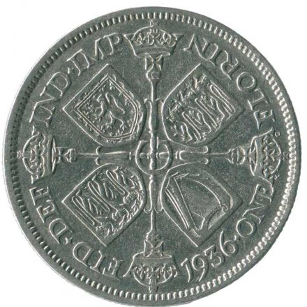 Великобритания 2 шиллинга (1 флорин) 1936 год