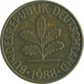 ФРГ 10 пфеннигов 1988 год (J)