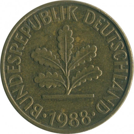 ФРГ 10 пфеннигов 1988 год (J)