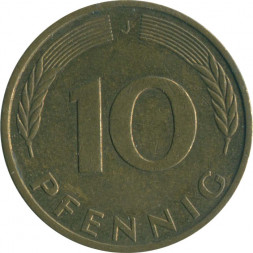 ФРГ 10 пфеннигов 1988 год (J)