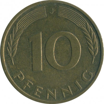ФРГ 10 пфеннигов 1988 год (J)