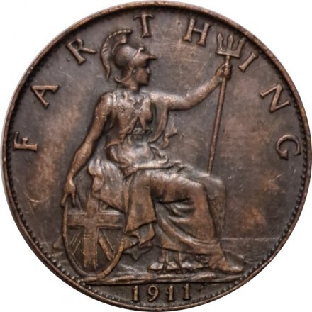 Великобритания 1 фартинг 1911 год