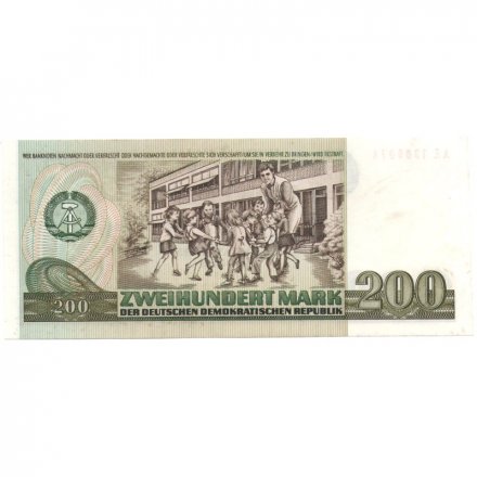 ГДР 200 марок 1985 год - Семья с двумя детьми. Детский сад UNC