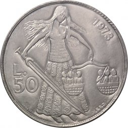 Сан-Марино 50 лир 1973 год - Социальная справедливость