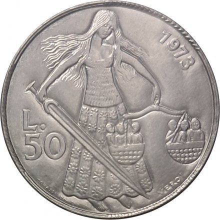 Сан-Марино 50 лир 1973 год - Социальная справедливость