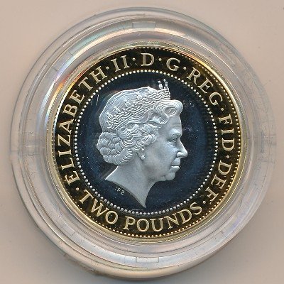 Великобритания 2 фунта 2011 год - 400 лет Библии Короля Якова (серебро)