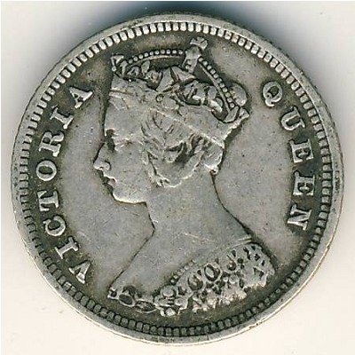 Гонконг 10 центов 1886 год
