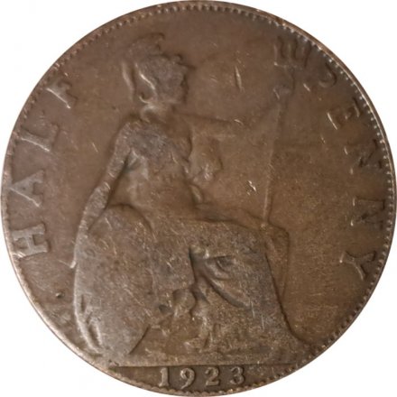 Великобритания 1/2 пенни 1923 год