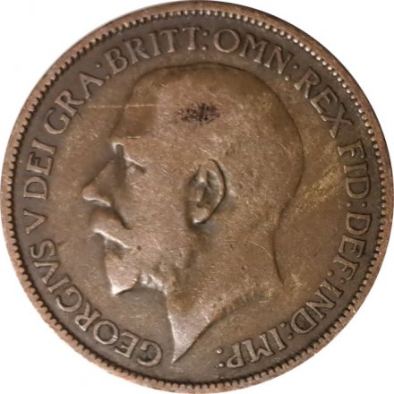 Великобритания 1/2 пенни 1923 год