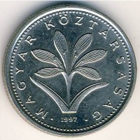 Монета Венгрия 2 форинта 1997 год - Безвременник осенний