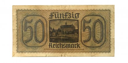 Германия 50 марок 1939-1945 годов выпуска - Немецкие оккупационные территории - F-VF