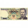 Польша 200 злотых 1988 год - Ярослав Домбровский - XF