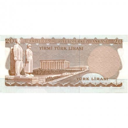 Турция 20 лир 1974 год - Кемаль Ататюрк UNC