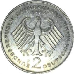 ФРГ 2 марки 1993 год - Франц Йозеф Штраус (F)