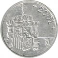 Испания 1 песета 2001 год